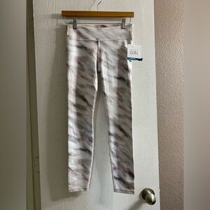 ATHLETA GIRL Purple Grey Marble Chit Chat Leggings NWT $49 Sz 14